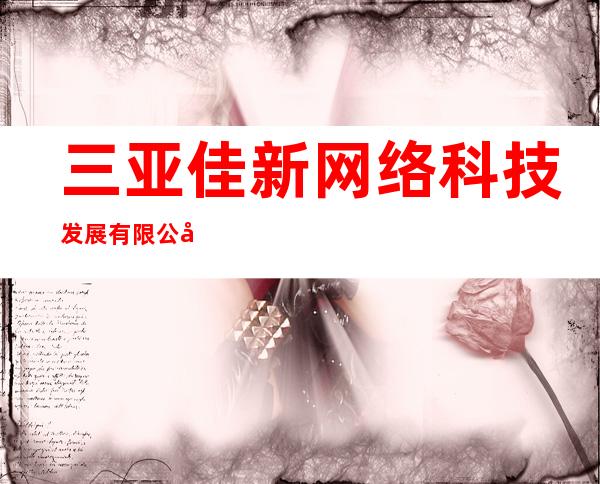 三亚佳新网络科技发展有限公司