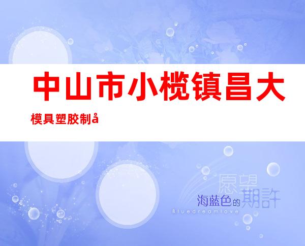 中山市小榄镇昌大模具塑胶制品厂