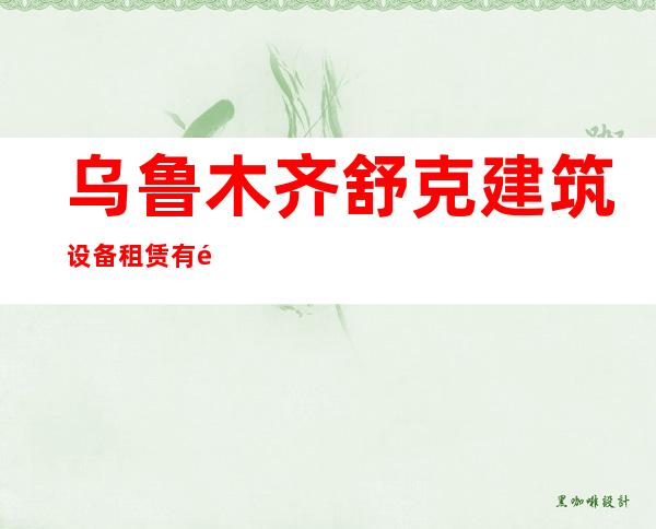 乌鲁木齐舒克建筑设备租赁有限公司