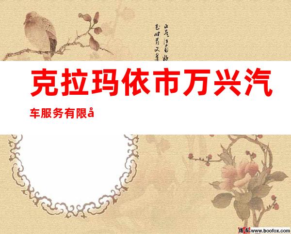 克拉玛依市万兴汽车服务有限公司