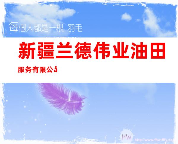 新疆兰德伟业油田服务有限公司