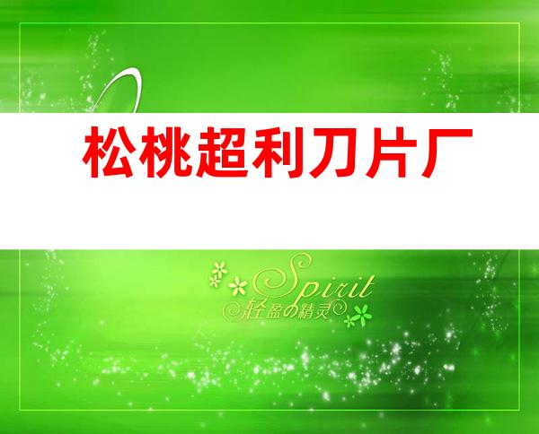 松桃超利刀片厂