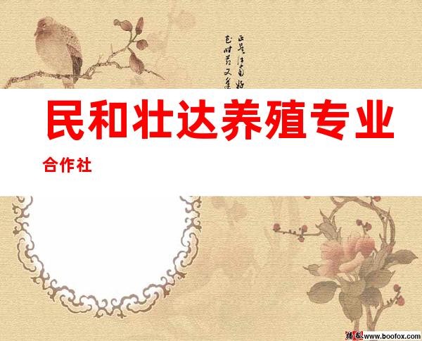 民和壮达养殖专业合作社