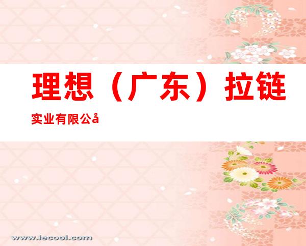 理想(广东)拉链实业有限公司