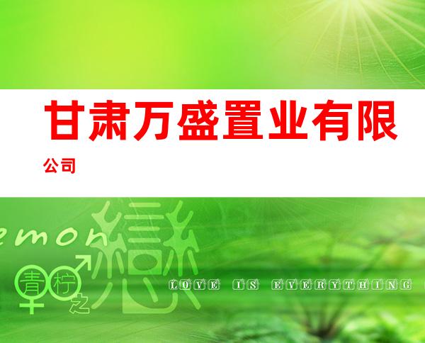 甘肃万盛置业有限公司