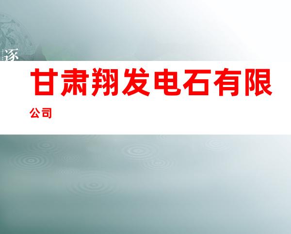 甘肃翔发电石有限公司