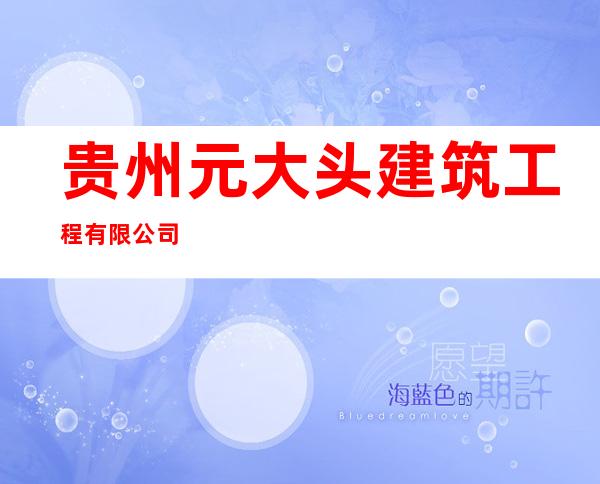 贵州元大头建筑工程有限公司