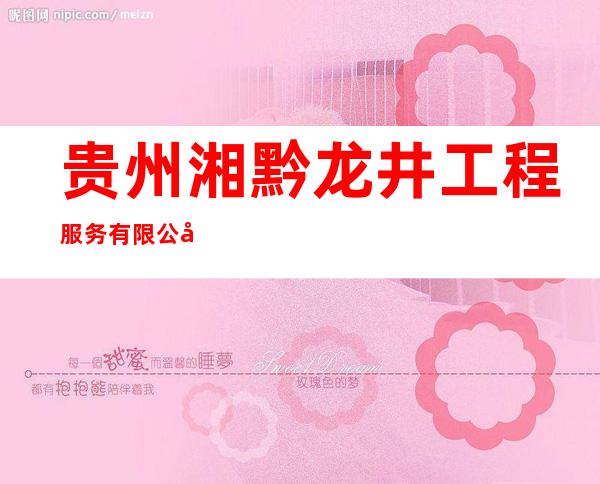 贵州湘黔龙井工程服务有限公司