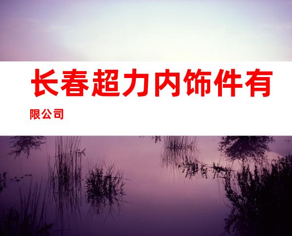长春超力内饰件有限公司