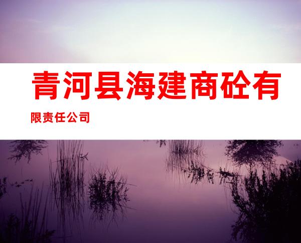 青河县海建商砼有限责任公司
