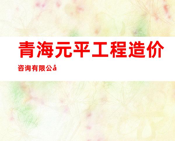 青海元平工程造价咨询有限公司