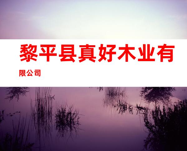 黎平县真好木业有限公司